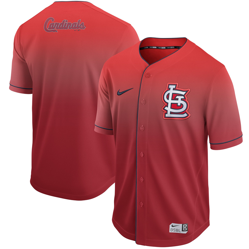 2020 MLB Men St. Louis Cardinals Nike Red Fade Jersey 1